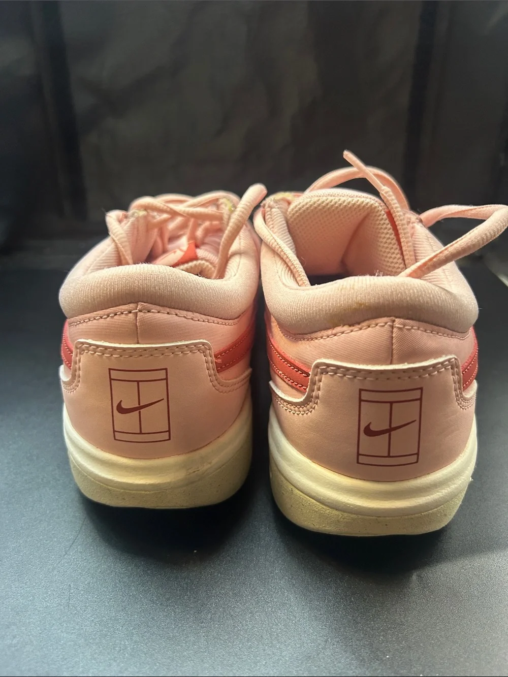 Nike Women's Low-Top Sneakers in Blush with Coral Swoosh